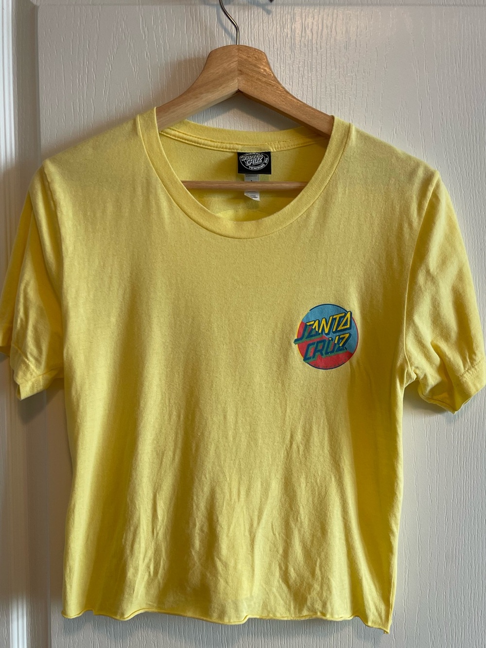 Santa Cruz Skateboarding Cropped Short Sleeve Tee Shirt size Small